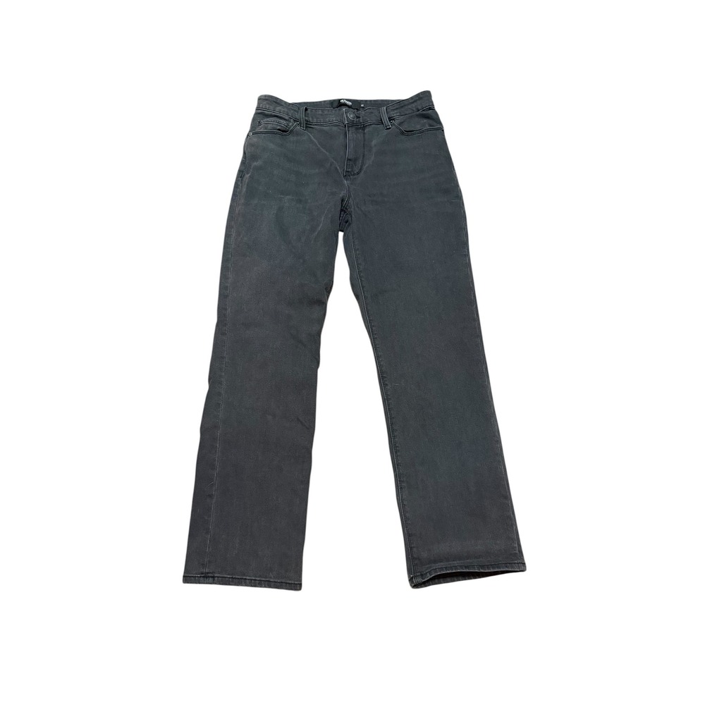 Hudson Los Angeles Size 10 Straight Leg Jeans Faded Black Stretch Denim
